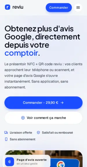 reviu.fr sur mobile